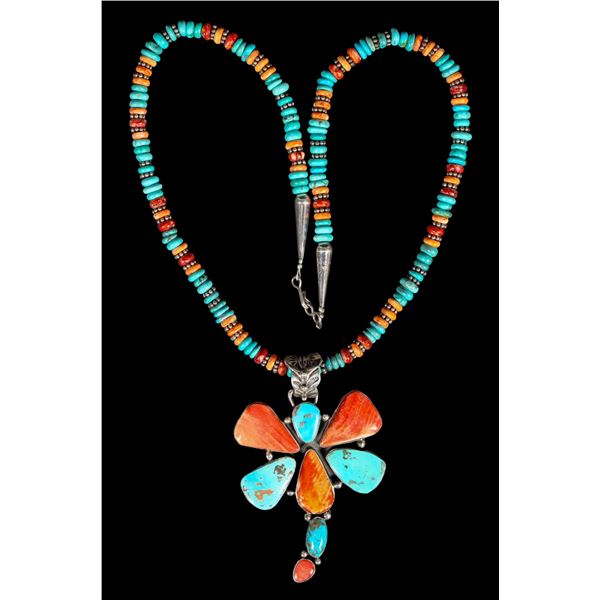 Navajo Dragon Fly Necklace [200079]
