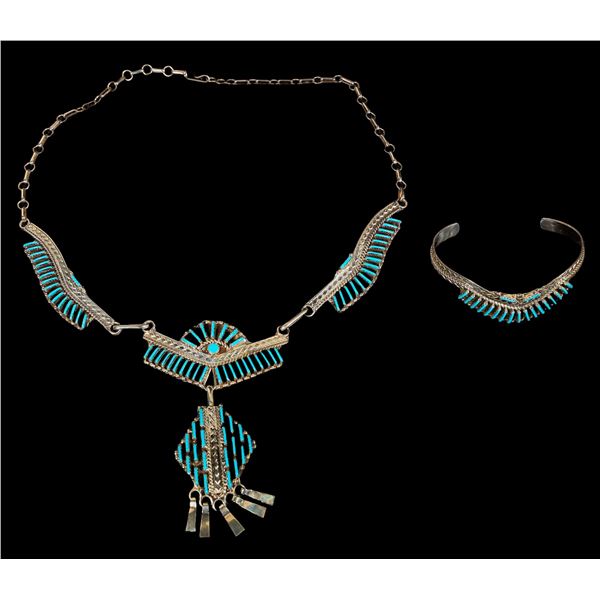 Zuni Needle Point Necklace Set [200063]