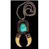 Image 1 : Turquoise and Bear Tooth Necklace [200061]