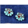 Image 3 : Silver and Turquoise Earrings [124966]