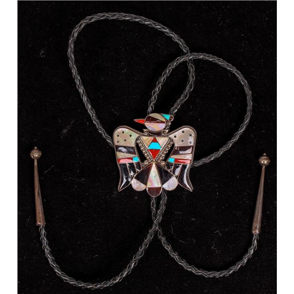Zuni Thunderbird Silver Bolo by Bobby Corraine [198512]