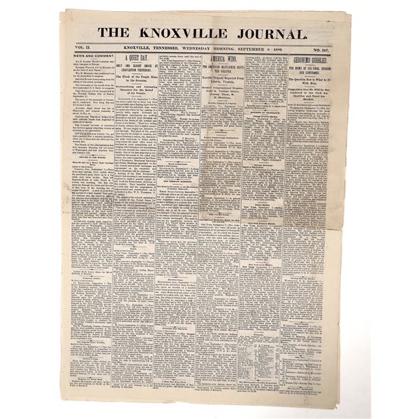 Knoxville Journal, Geronimo Gobbled, 1886 [193864]