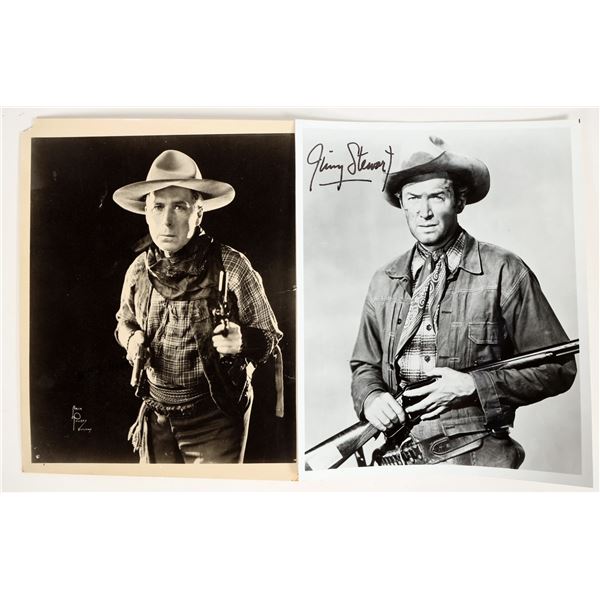Hollywood Cowboy Photographs: Wm. S. Hart, Jimmy Stewart Autograph [197520]