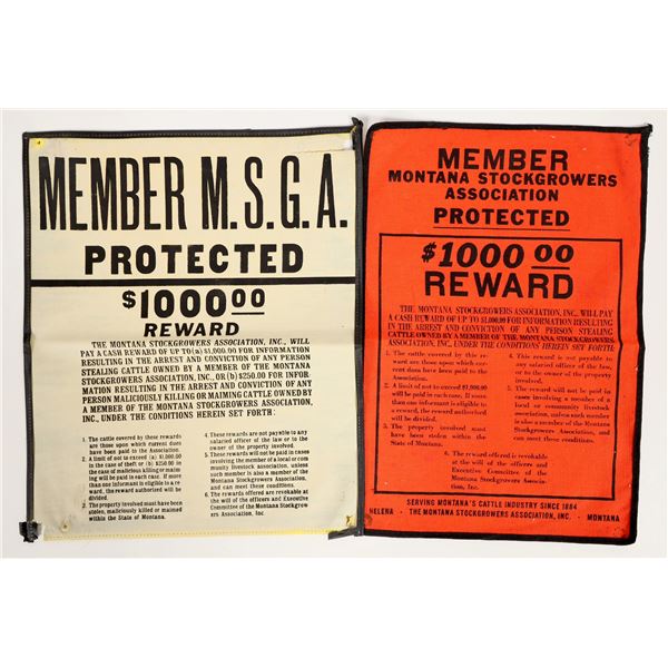 Montana Stockgrowers Association Cloth Broadside Pair [199271]