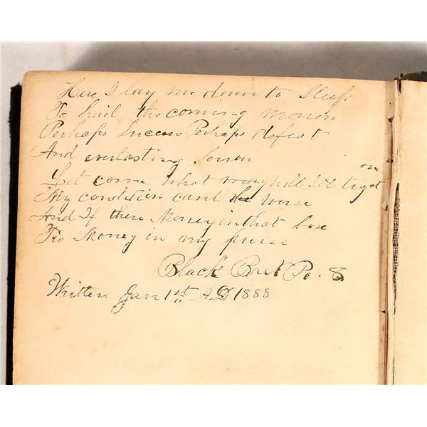 Black Bart Autographed Inscription While in Prison, 1888 [197035]