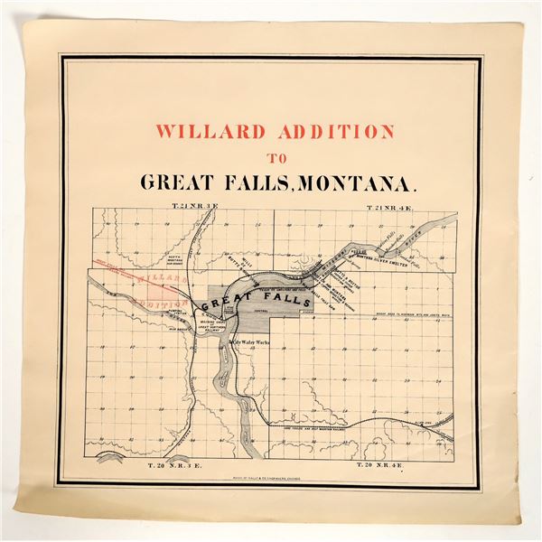 Willard Addition to Great Falls by Rand McNally Showing Mine Smelters [197069]