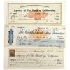 Image 1 : Virginia City, Nevada Mining Check Trio Signed by James G. Fair [198890]