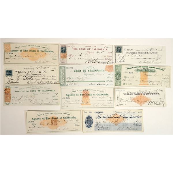 Virginia City, Nevada Mining Check Collection (11 Different) [198898]
