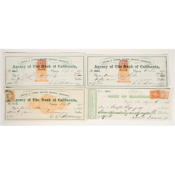 Virginia City, Nevada Mining Checks Issued to Merchants (includes rare RNs) [200342]