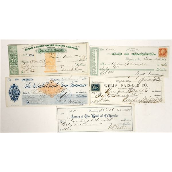 Virginia City, Nevada Mining Checks to Merchants [199794]
