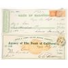 Image 1 : Virginia City, Nevada Gould & Curry Mine Check Pair for Coin Collectors [198880]