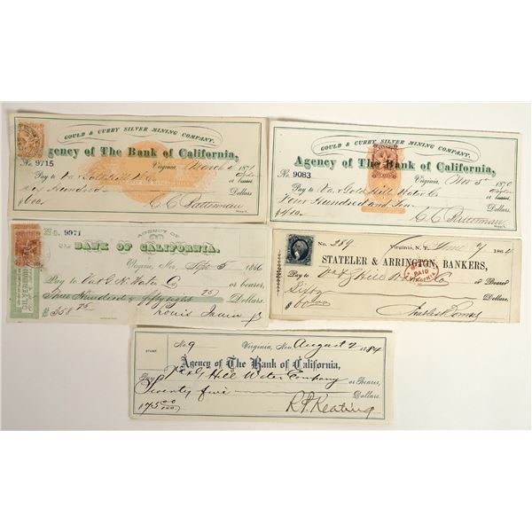 Virginia City, Nevada Mining Checks Issued to Water Company [198892]