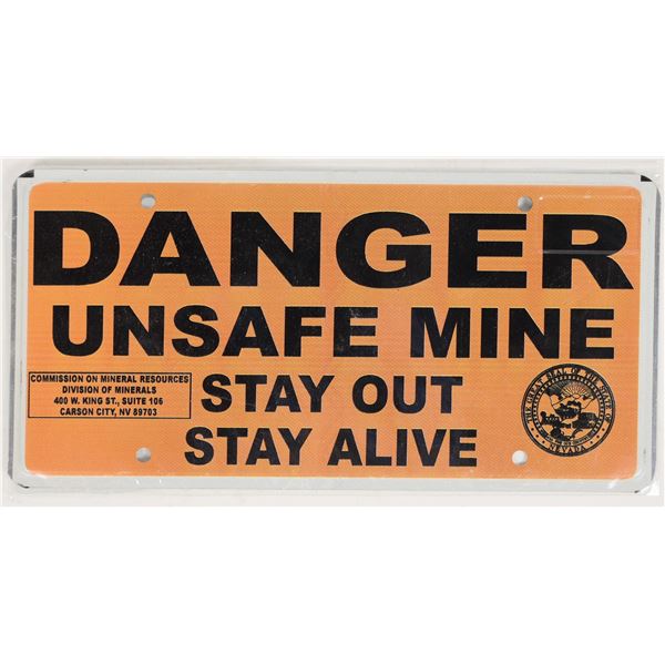 Nevada Mine Warning Sign, Very Rare [197786]