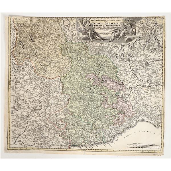 Vintage Map Of Principality of Piedmont Showing Mines [199199]