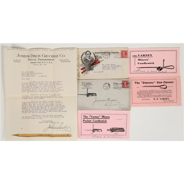 Varney Candlestick and Dixon Crucible Co. Letters/Covers [200360]