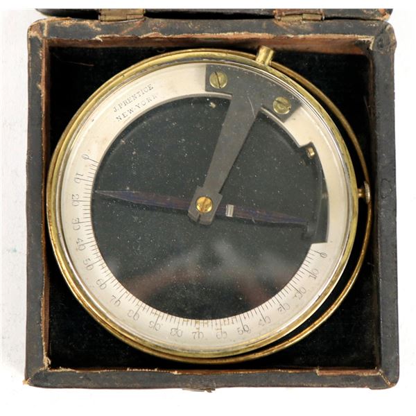 J. Prentice Miner's Dip Compass with Case  [200040]