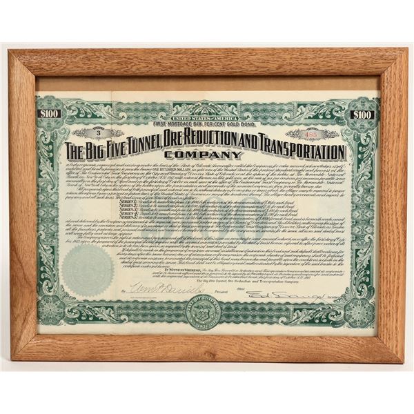 Big Five Tunnel Ore and Reduction and Transportation Company Bond 1907 [198648]