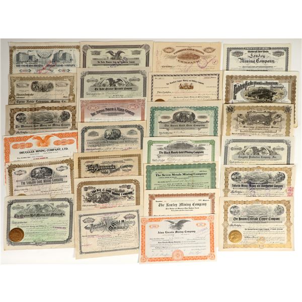 Colorado Stock Certificate Collection (Mostly Mining) [200340]