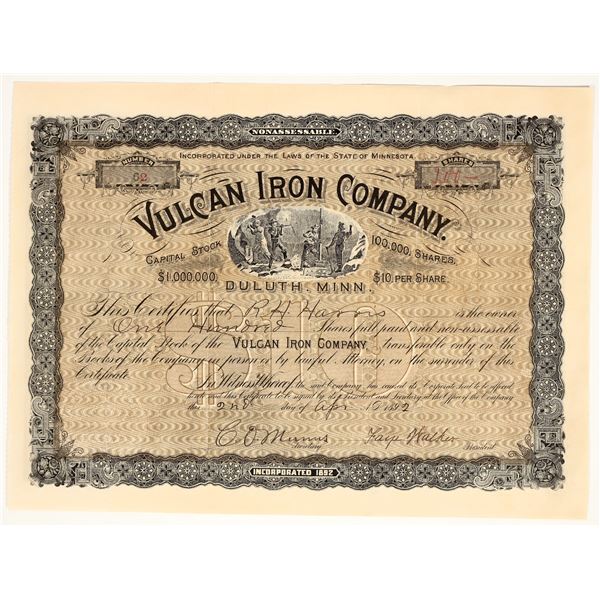 Vulcan Iron Company Stock Certificate [200317]