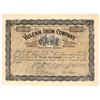 Image 1 : Vulcan Iron Company Stock Certificate [200317]