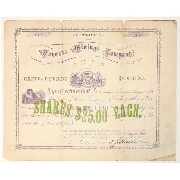 Aurora Mining Company Stock Certificate [200303]