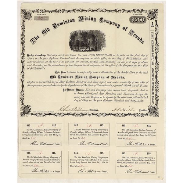 Old Dominion Mining Company of Nevada Bond, 1868 [197633]