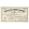 Image 1 : Bunker Hill Mining Company of Central City, Dakota Stock Certificate [200335]