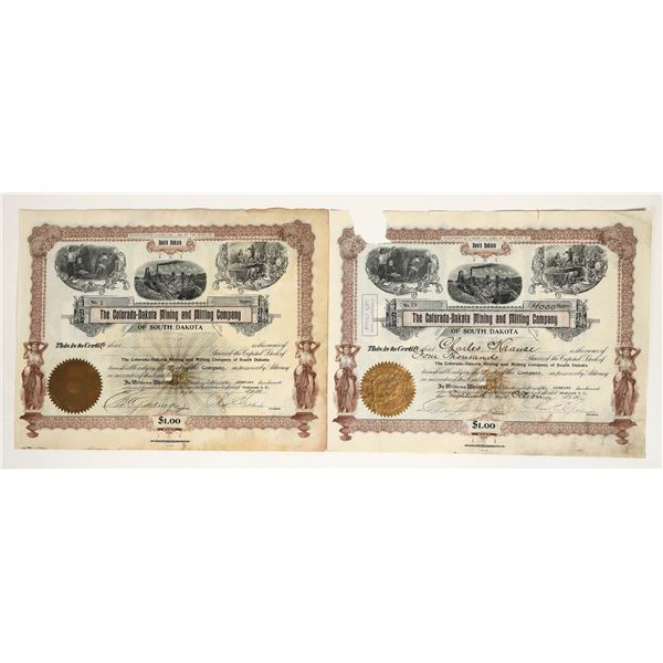 Colorado-Dakota Mining & Milling Co. Stocks #1 and #19 [200331]