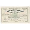 Image 1 : Emery Mining Company of Deadwood Stock Certificate [200336]