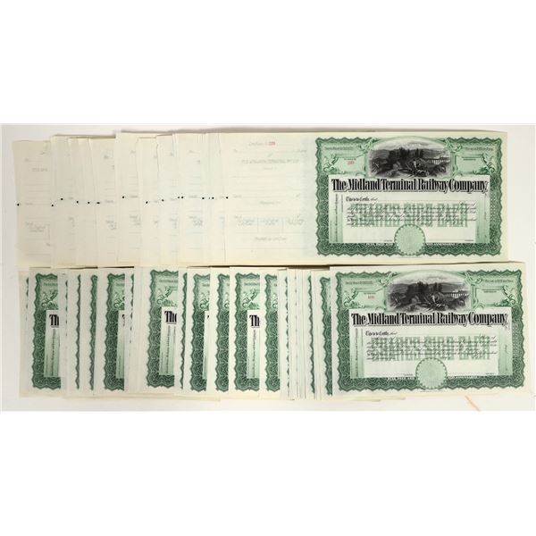 Midland Terminal Railway Stocks, late 1800s (approx. 100) [199537]