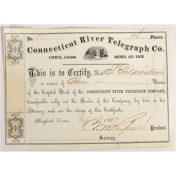 Connecticut River Telegraph Company Stock Certificate  [199550]