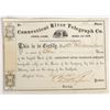 Image 1 : Connecticut River Telegraph Company Stock Certificate  [199550]