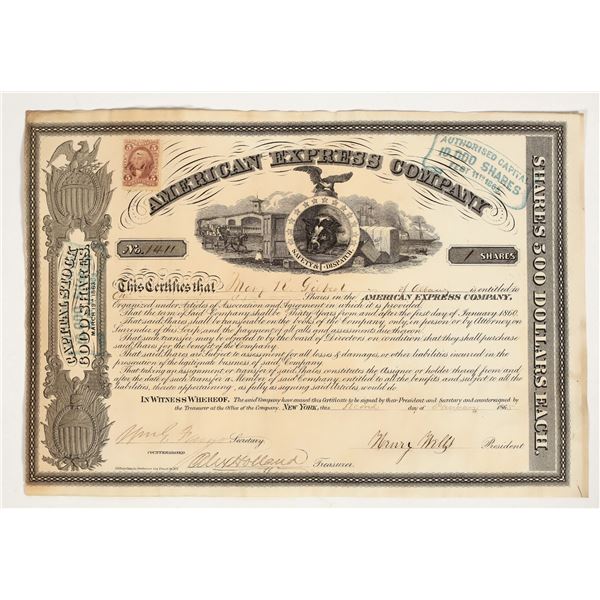 American Express Company Stock Signed by Wells & Fargo [197912]