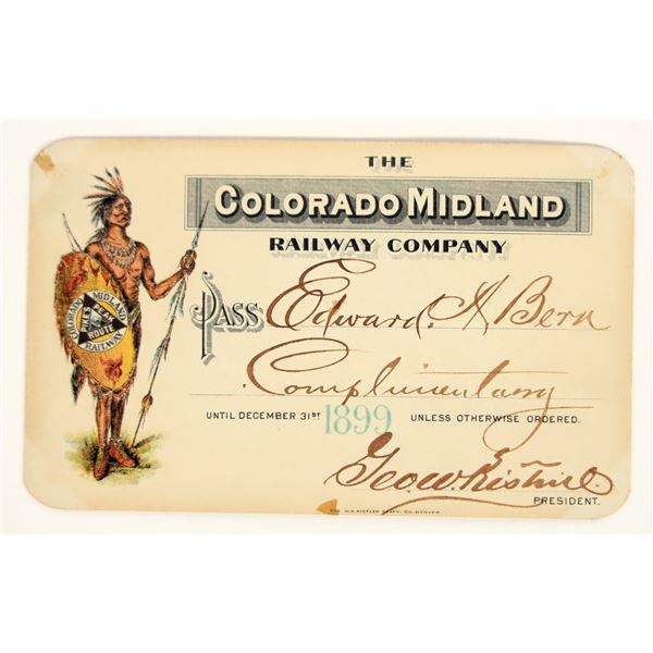 Colorado Midland Railway Company Annual Pass [199049]