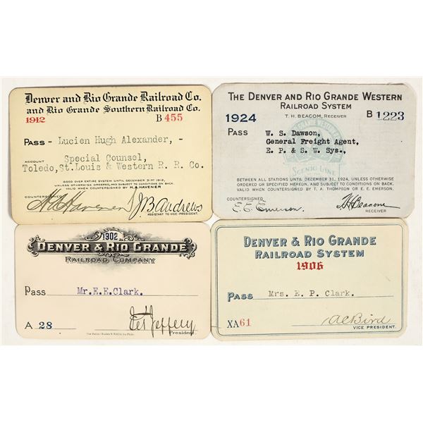 Denver and Rio Grande Railroad Co Passes [183923]