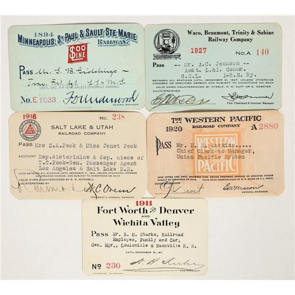 Railroad Pass Collection: Five Different [183925]