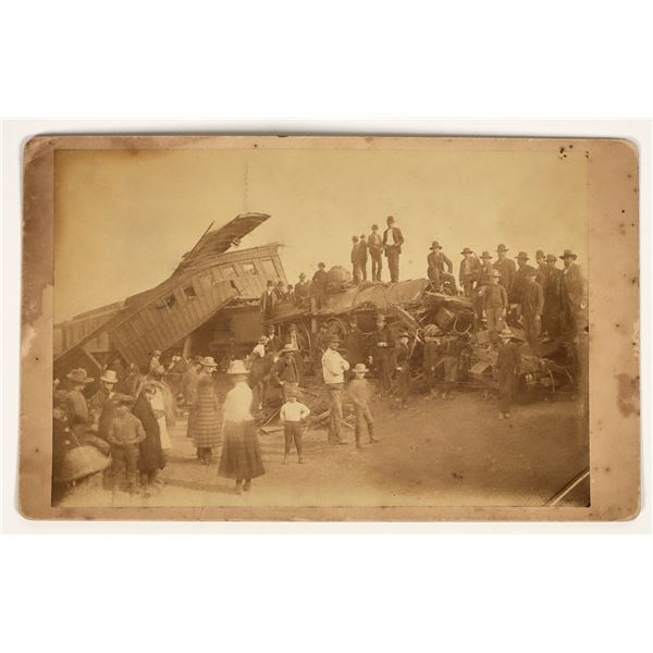 California Railroad Crash Cabinet Card Marysville, CA, c.1890 [197683]