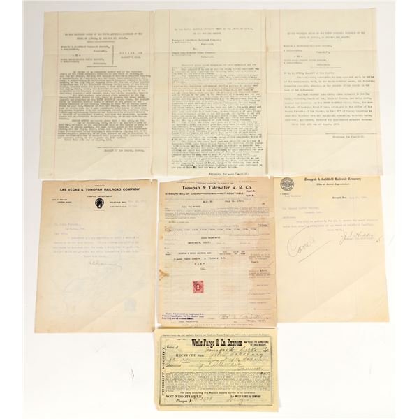 Tonopah, Goldfield, Bullfrog, Nevada Railroad Ephemera [197603]