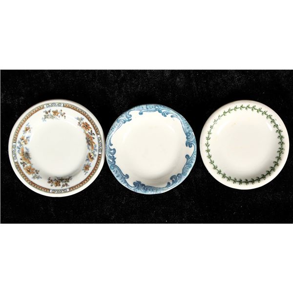 Railroad Butter Dishes, 3 Different [197064]
