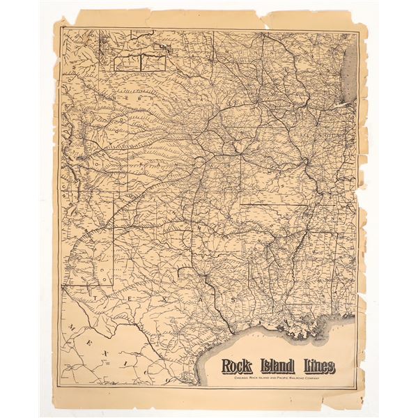 Rock Island Railroad Lines Map, undated, c1910 [196844]