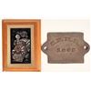Image 1 : C.P.R.R. Cast Iron Plate and V&T Railroad Copper Etching [199371]