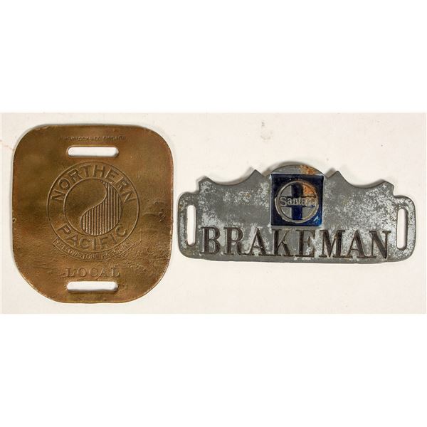 Northern Pacific and Sant Fe Metal Tags [199365]