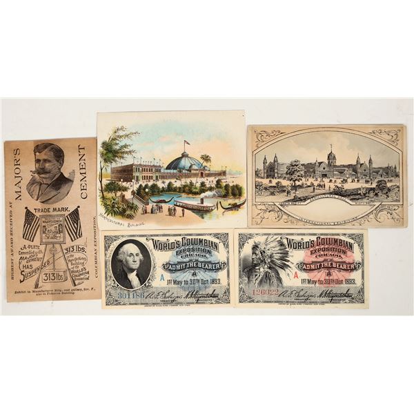 World's Columbian Exposition Tickets & Tradecards [197546]
