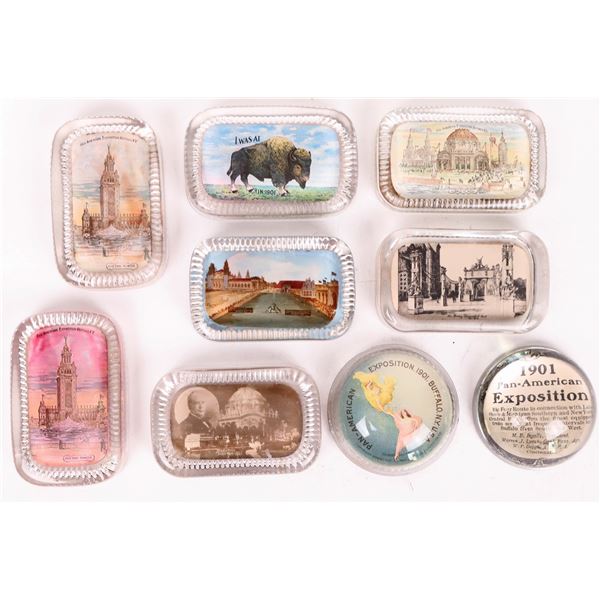 Pan American Exposition Buffalo 1901 Paperweights (9) [199859]