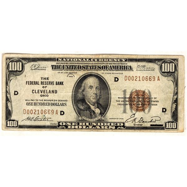 National Currency $100 Series of 1929 [200540]