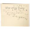 Image 1 : Comstock Mine Billhead for Carson City Mint Gold Coin Express Shipment, 1892 [197312]