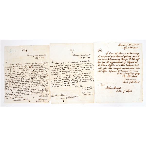 Walter Forward, Sec. of Treasury Signed Letters, 3 [196861]
