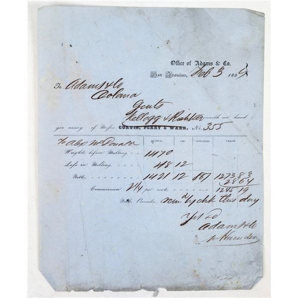 Assay from Kellogg & Richter 1854--Ties to First California Coins, SSCA Ingots [194528]