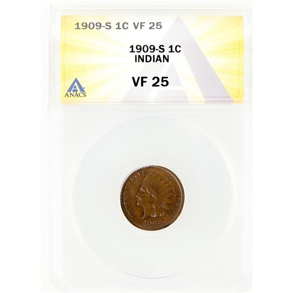 Indian Head Cent 1909-S VF 25 [198728]