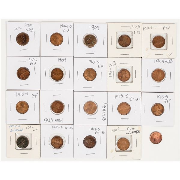 Early Lincoln Cents (1909-1915) (20) [197846]